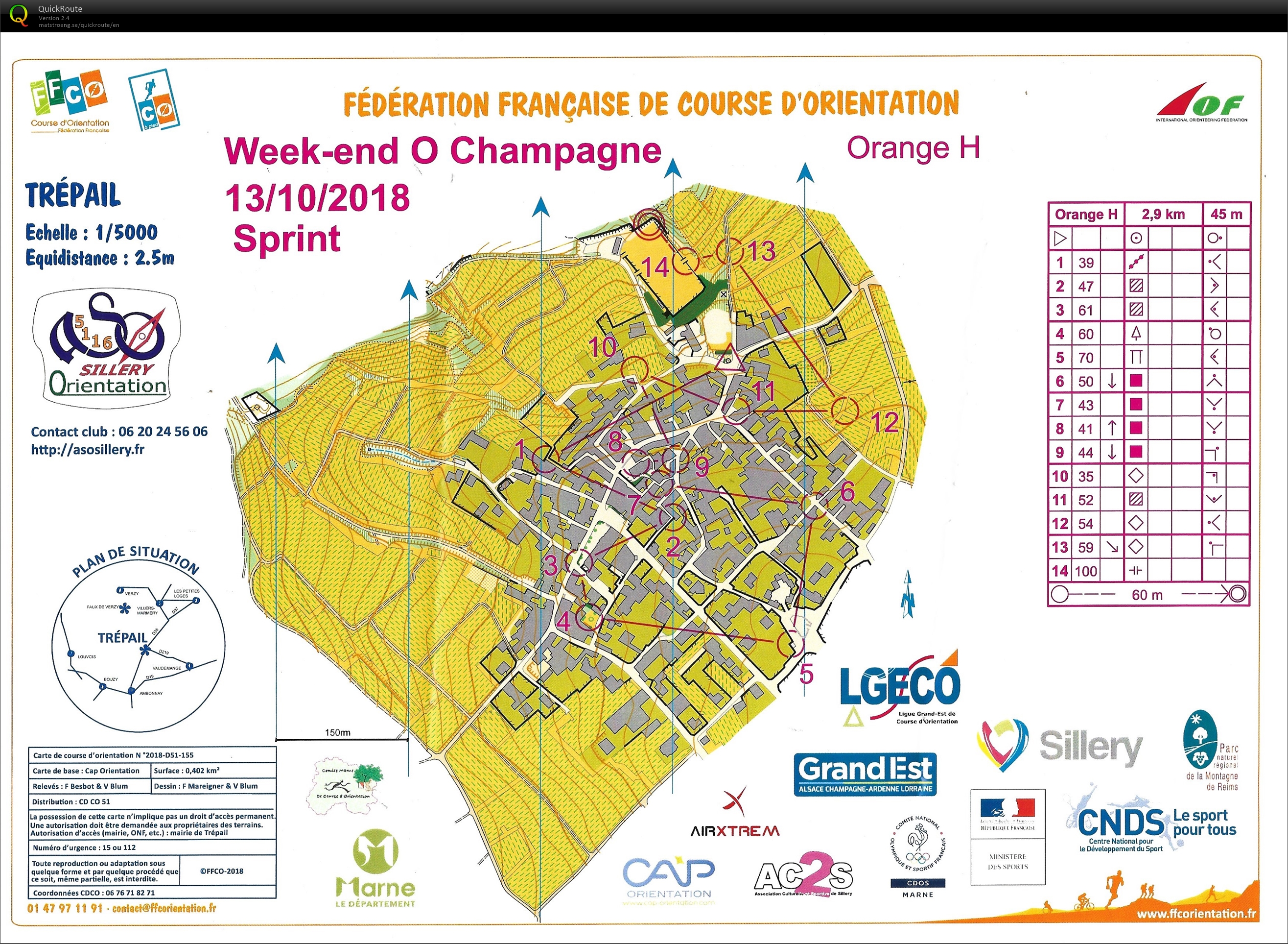 O'Champagne 2018 - Etape 1 (sprint) (13-10-2018)