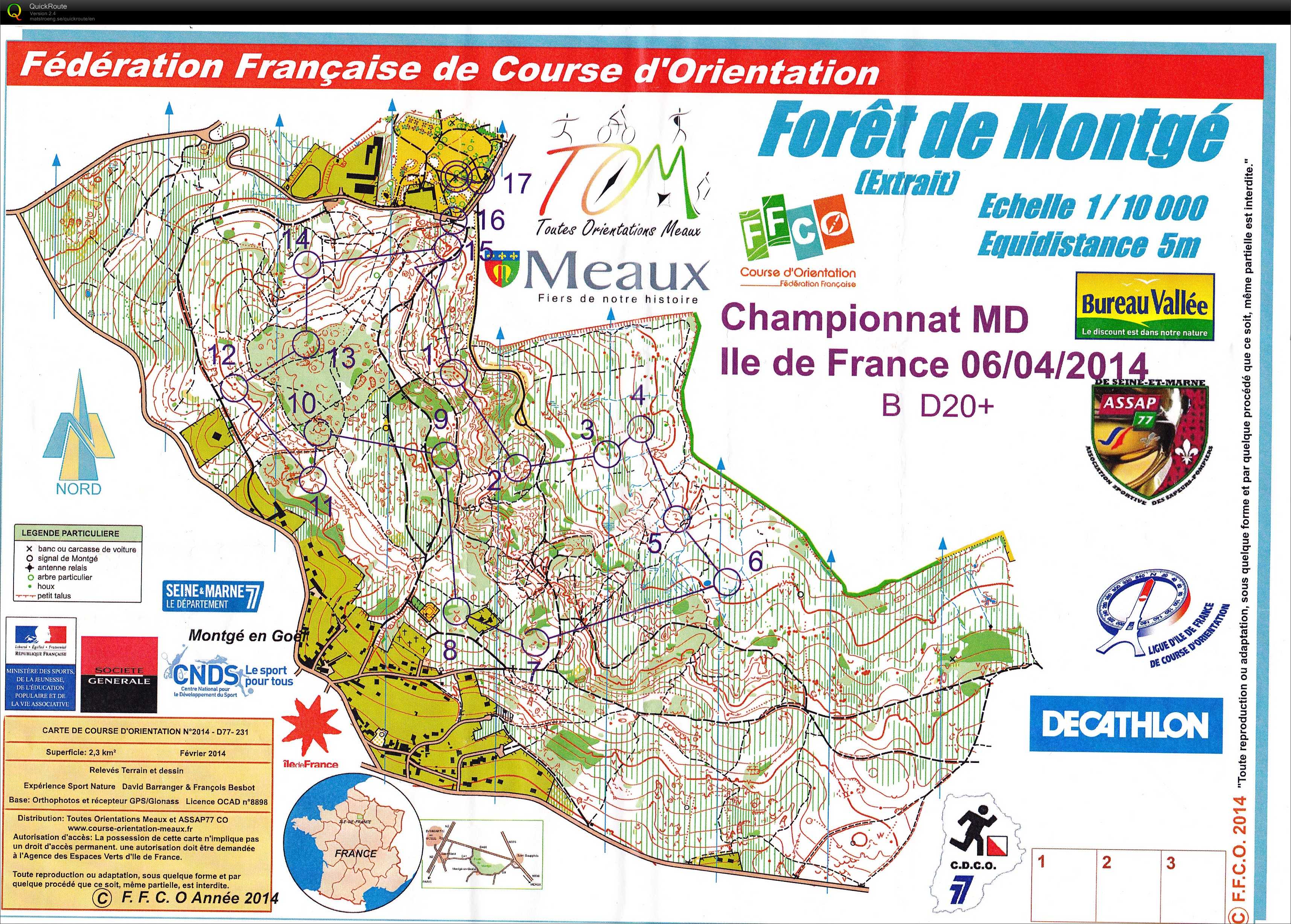 Championnats d'Ile de France Moyenne Distance (2014-04-06)