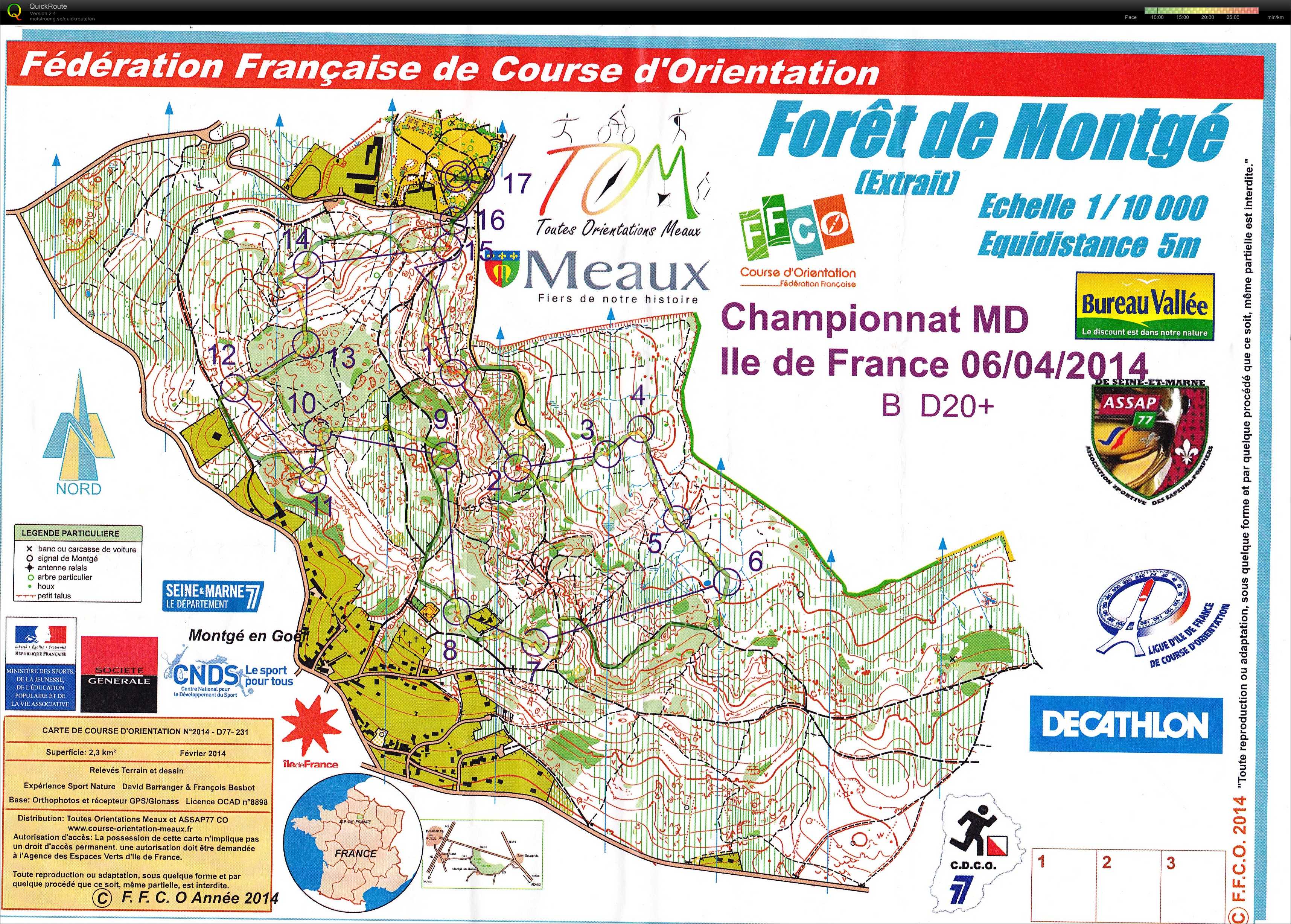 Championnats d'Ile de France Moyenne Distance (06/04/2014)