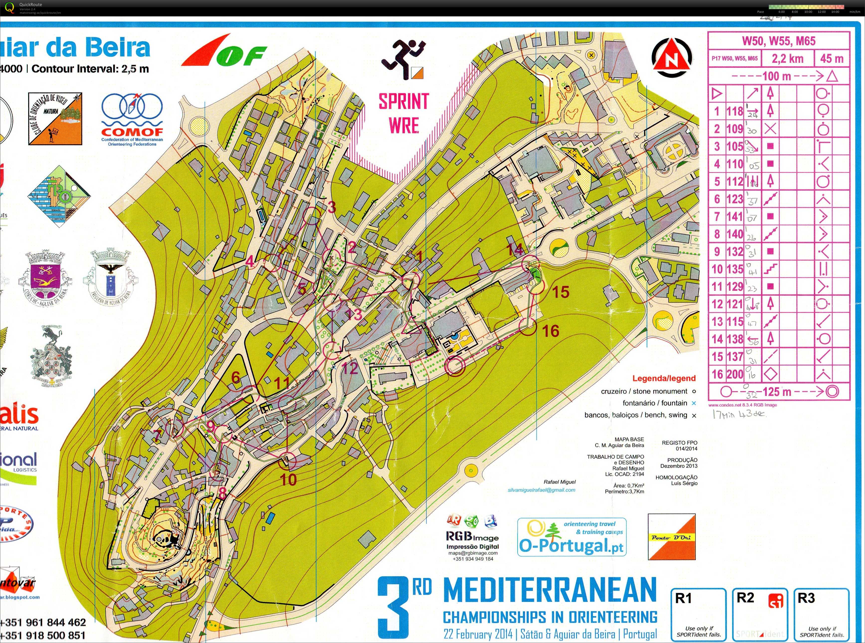 3rd Mediterranean Championships in Orienteering - Night Sprint (22.02.2014)