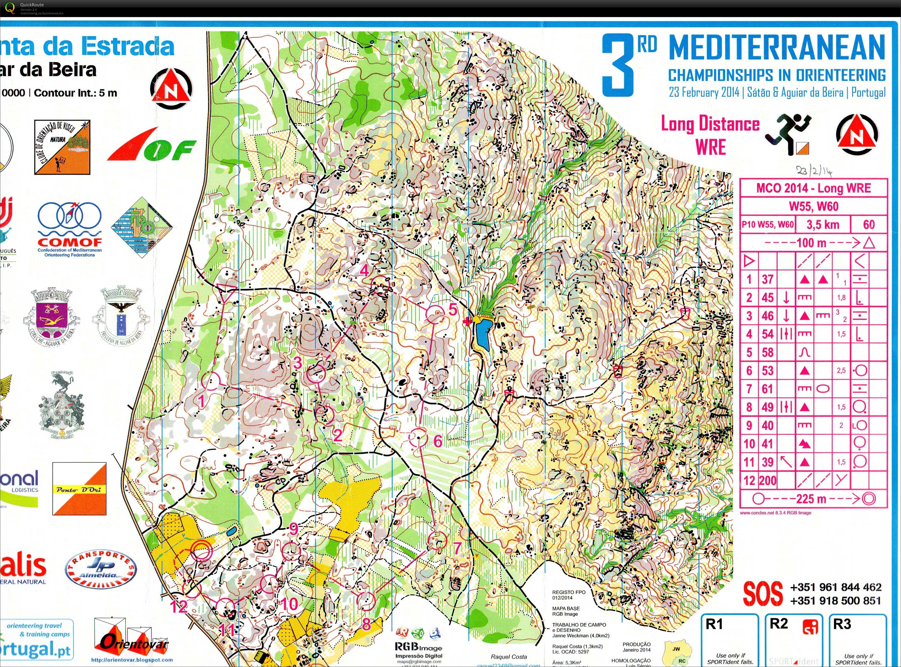 3rd Mediteranean Championships in Orienteering - Long Distance (2014-02-23)