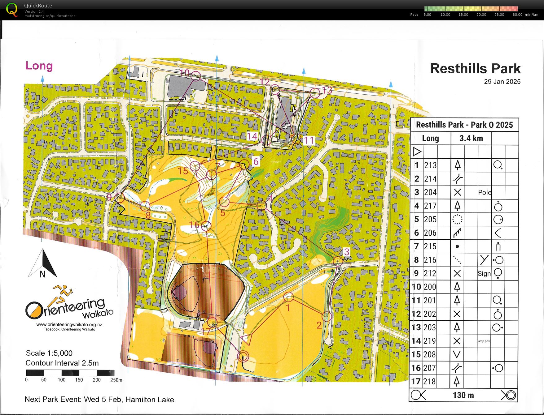Waikato Summer Series MapRun (29-01-2025)