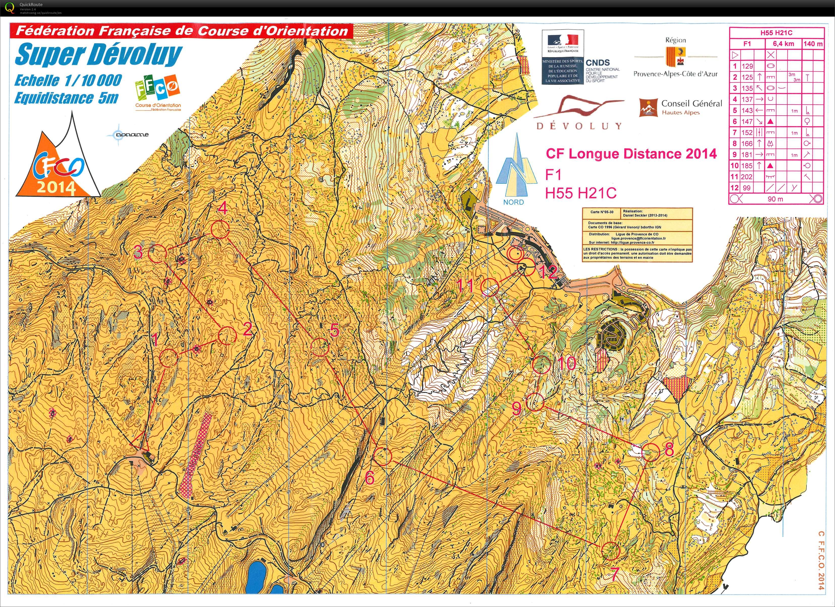 French Long Distance championships H55 (30-08-2014)