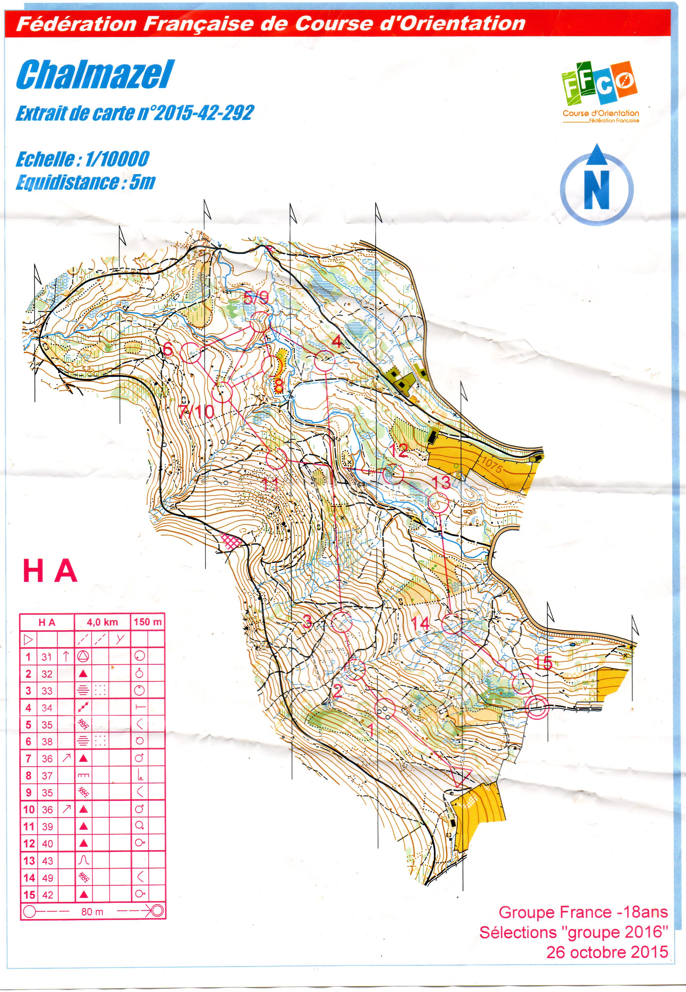test technique sélections GF-18 (28-10-2015)