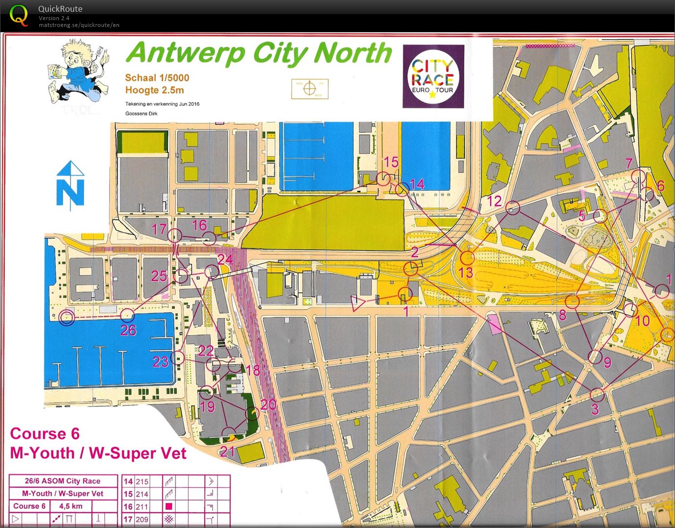 Antwerp Sprint Orienteering Meeting 2016 (26-06-2016)