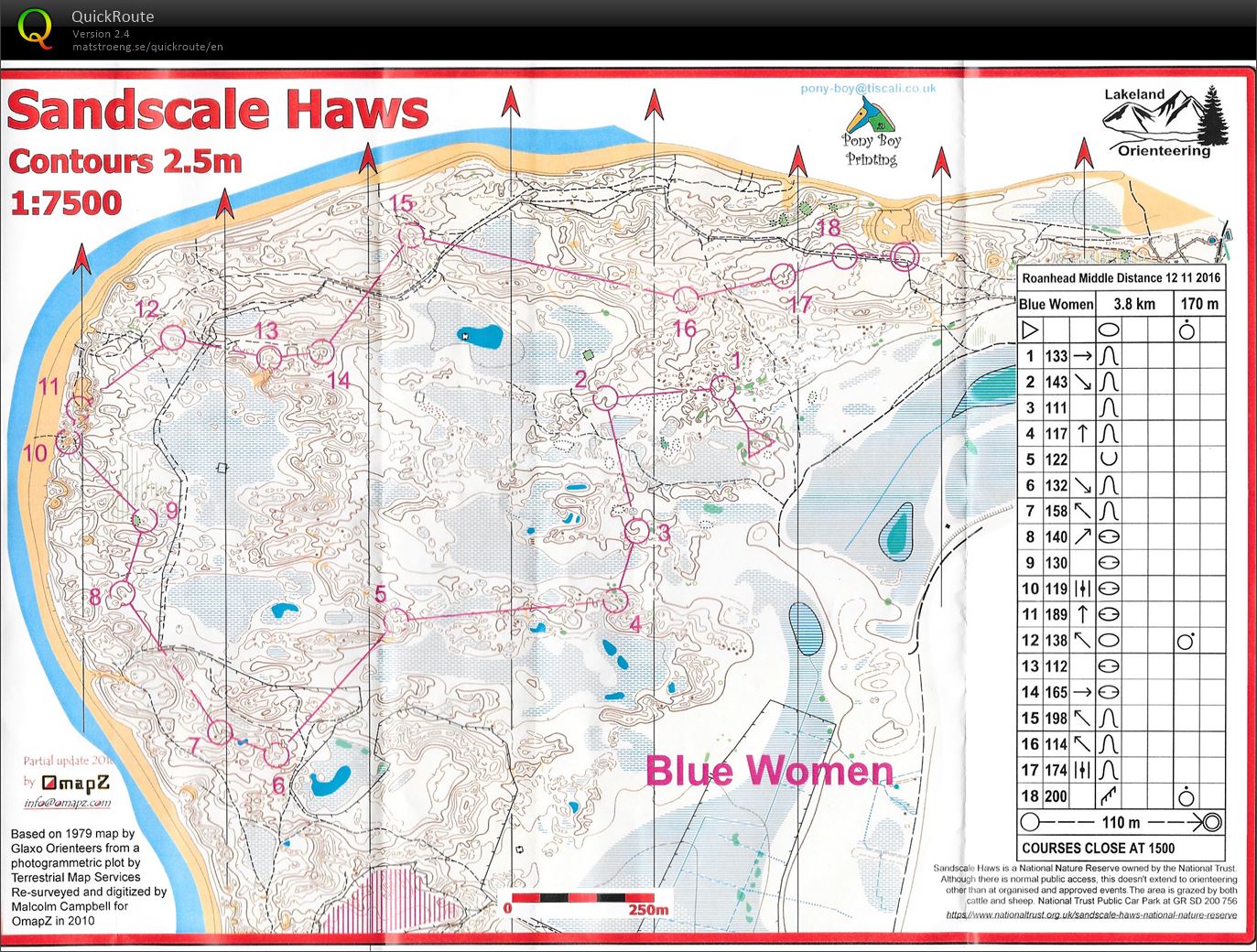 UK Orienteering League, Middle Distance (12-11-2016)