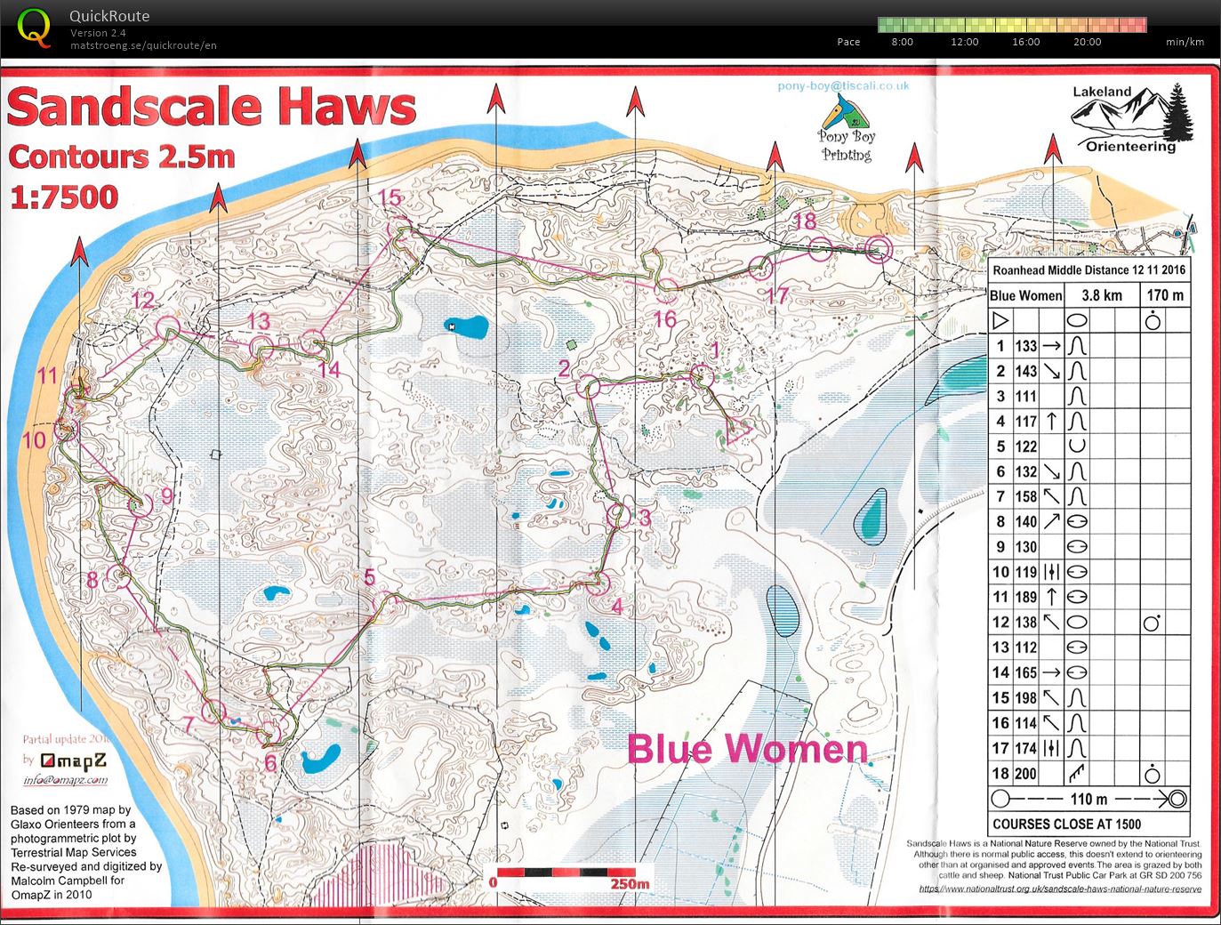 UK Orienteering League, Middle Distance (12-11-2016)