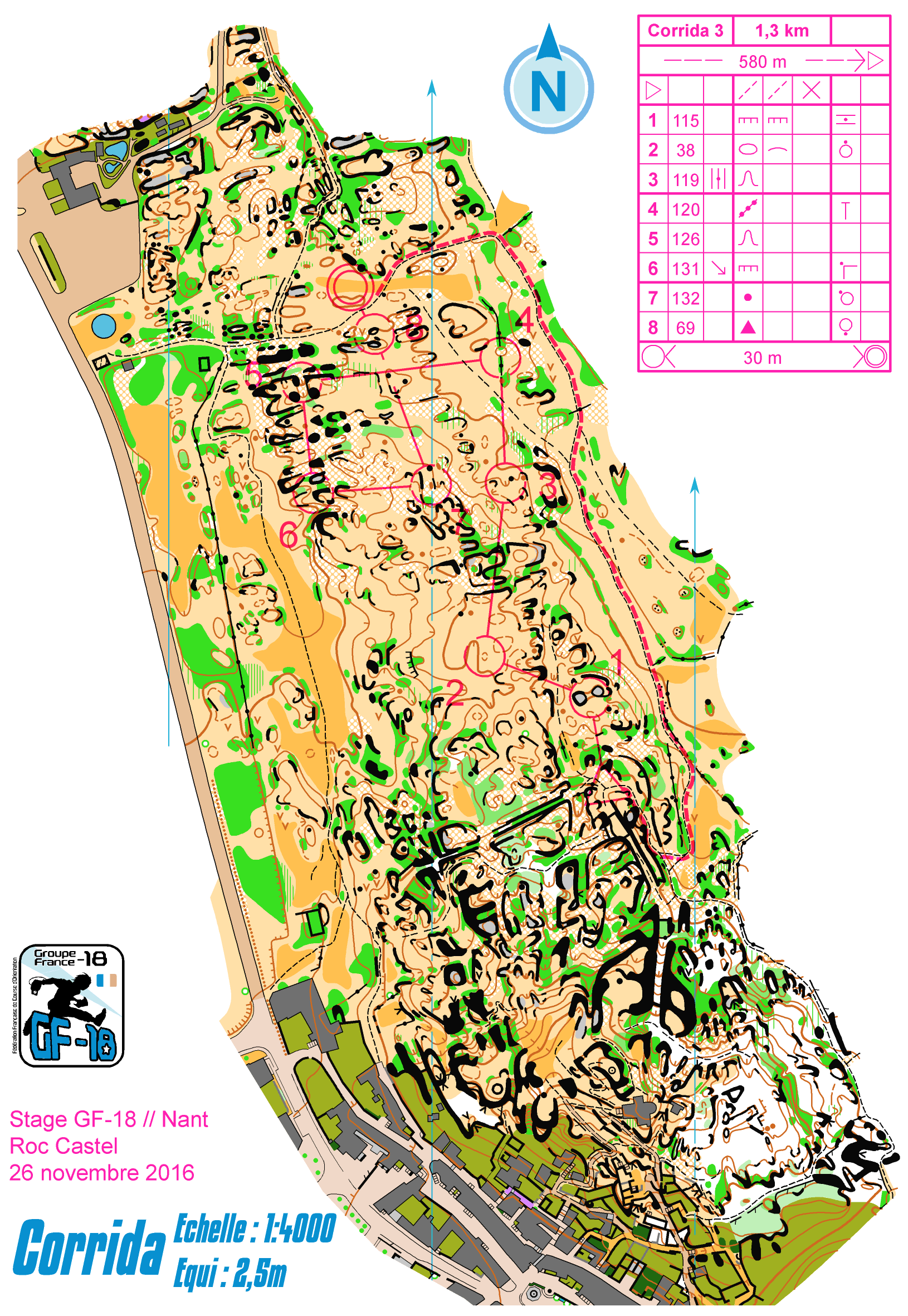 J2 corrida 3 stage gf-18 Larzac Roc Castel (26-11-2016)