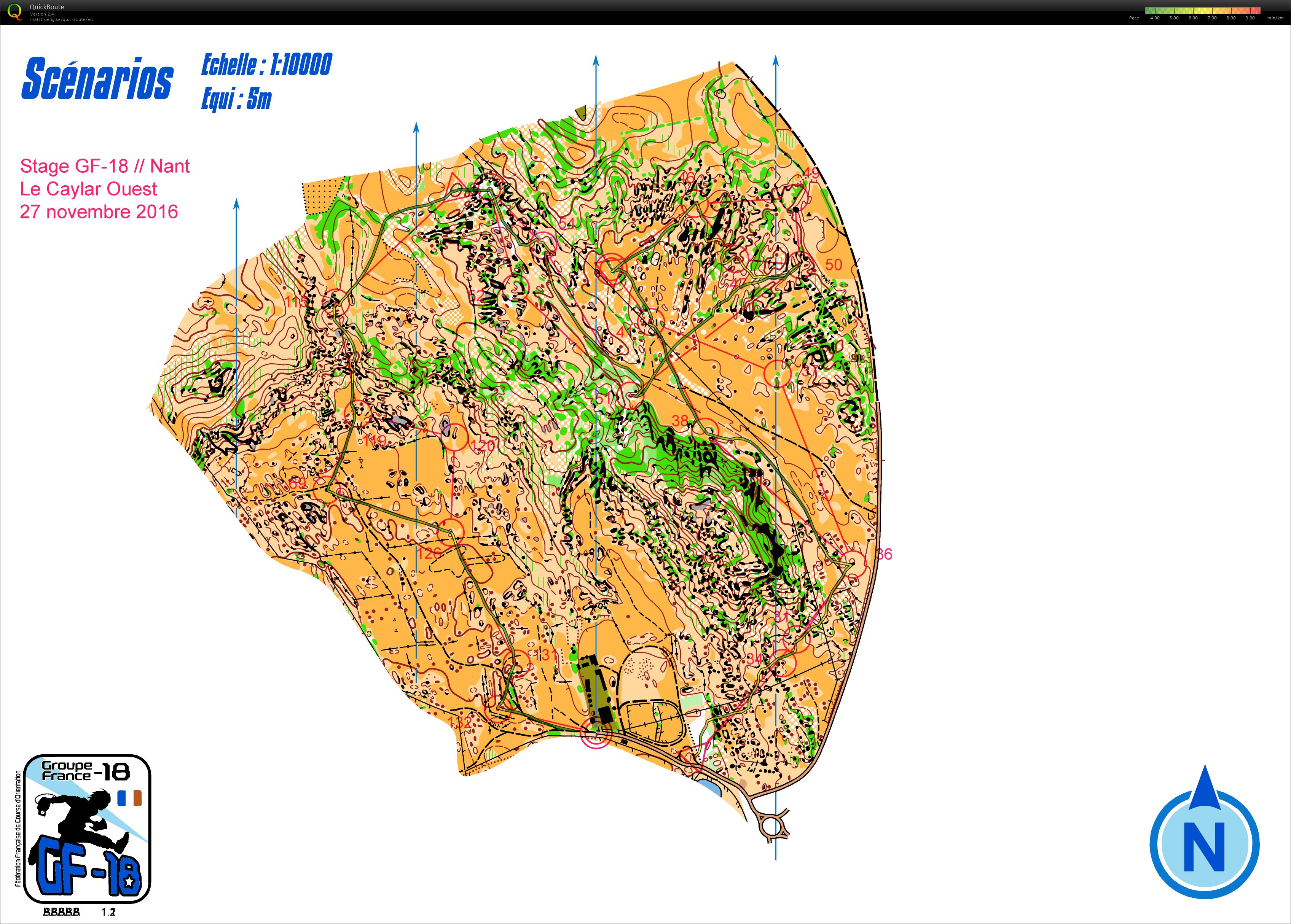 J3 relais scénarios stage gf-18 Larzac Caylar Ouest (27-11-2016)