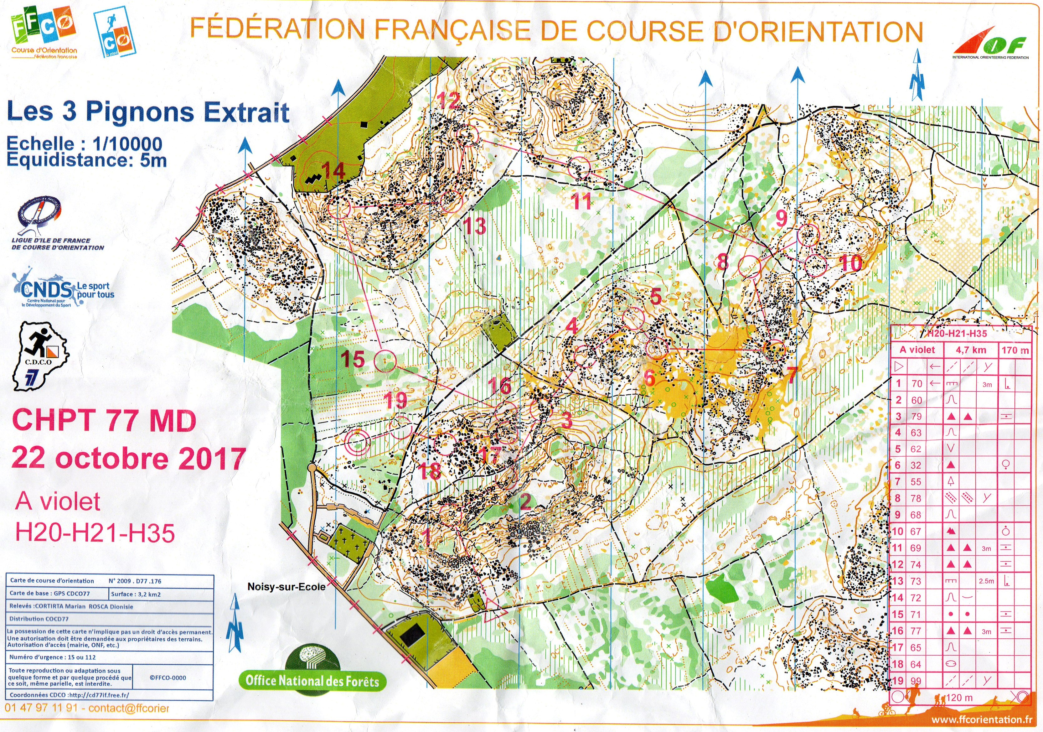 Circuit A Championnat MD 77  (22/10/2017)