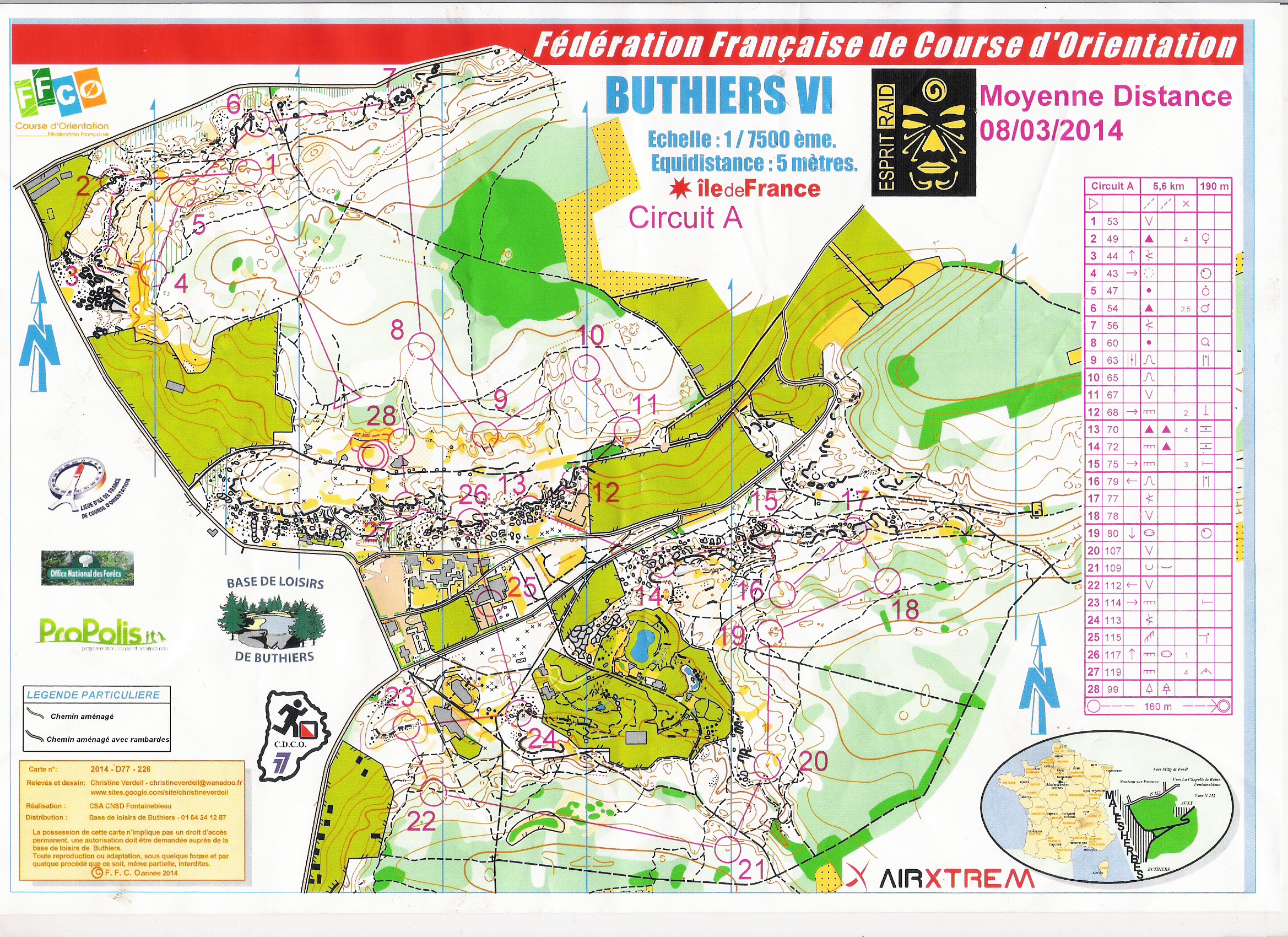 Moyenne Distance Buthiers (08-03-2014)
