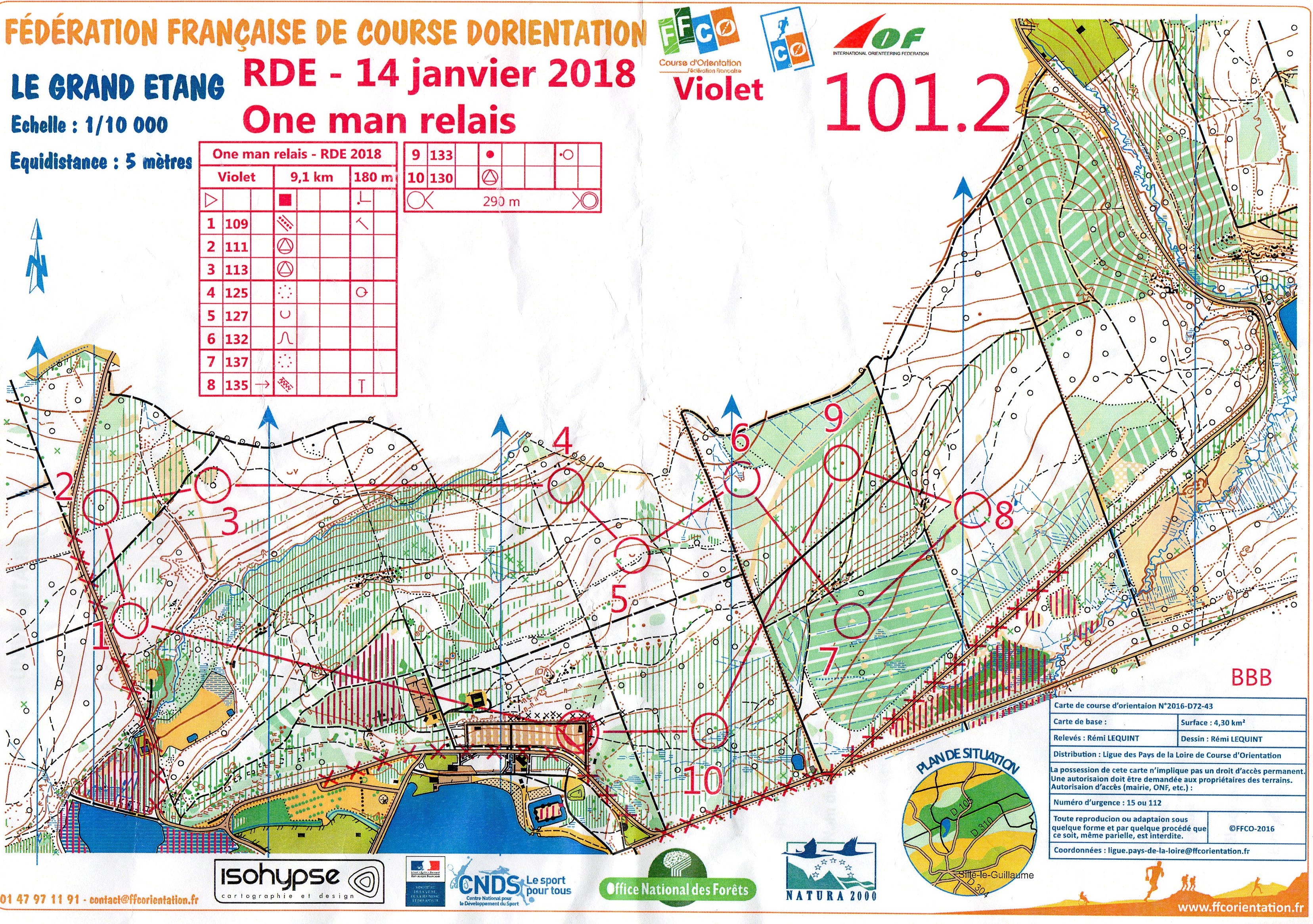 Carte 2 one-man relais RDE Sillé le Guillaume (14-01-2018)