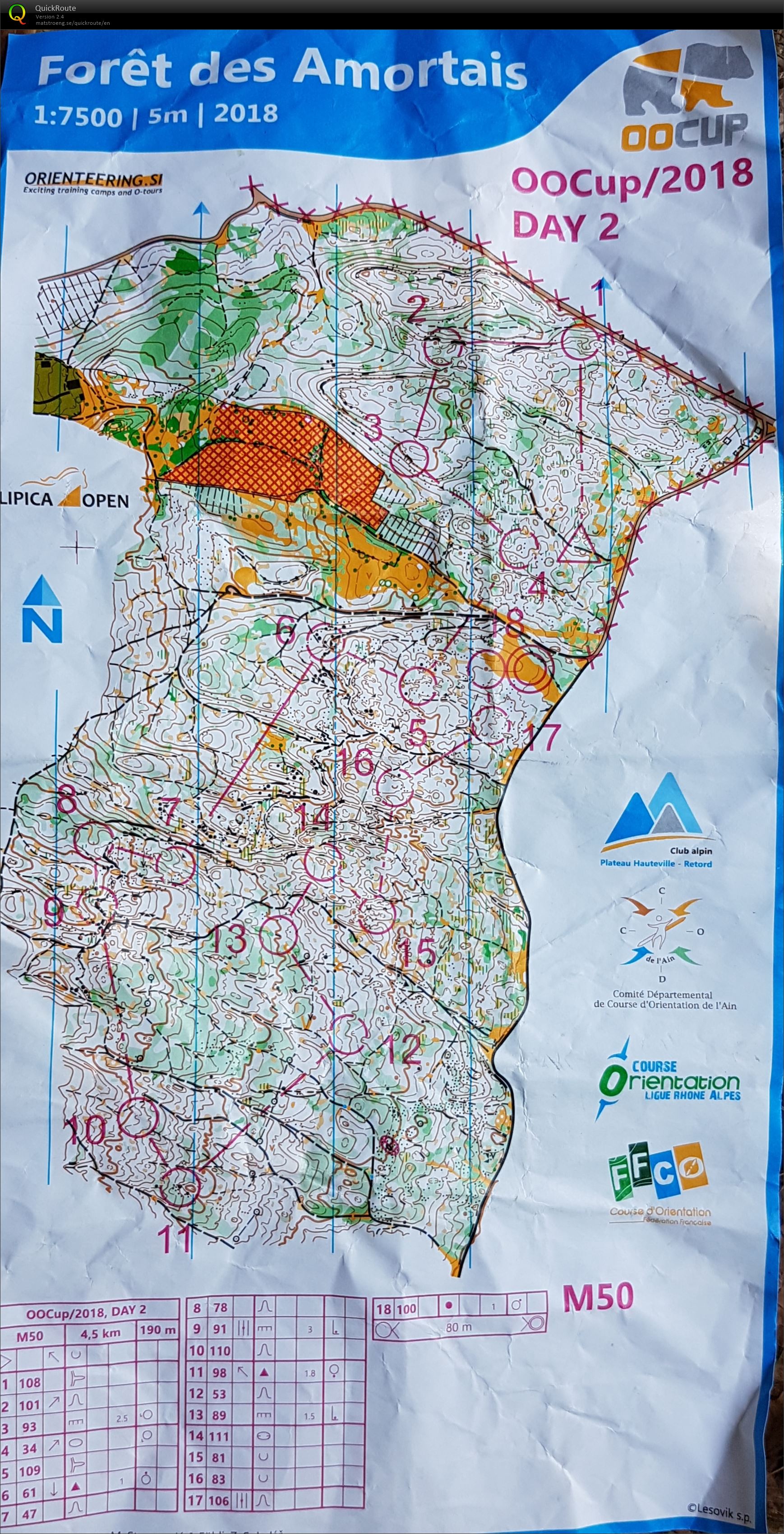 OOCup 2018 - Etpae n°2 (26-07-2018)