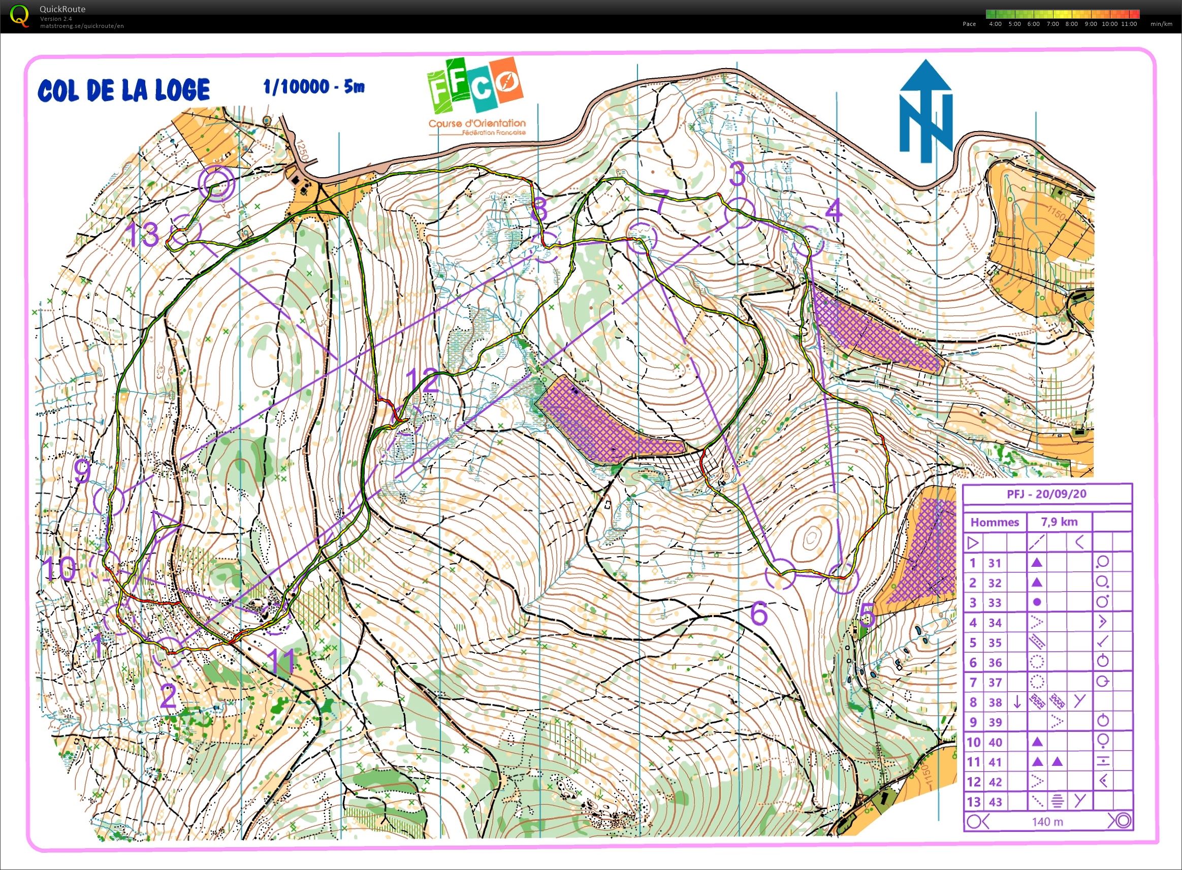 LD raccourcie au Col de la Loge (20/09/2020)