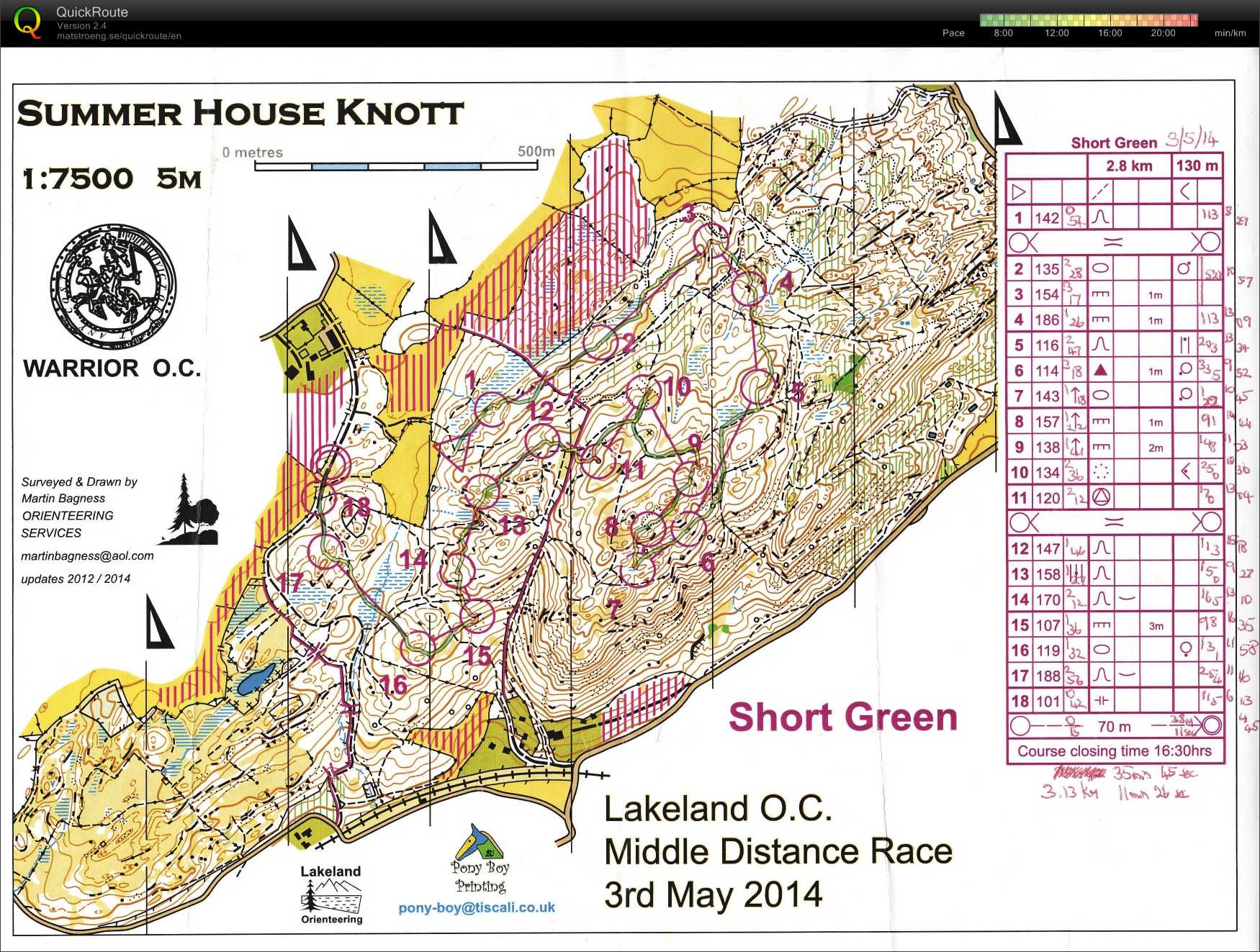 Northern Championships Weekend & UK Orienteering League, Middle Distance (03-05-2014)