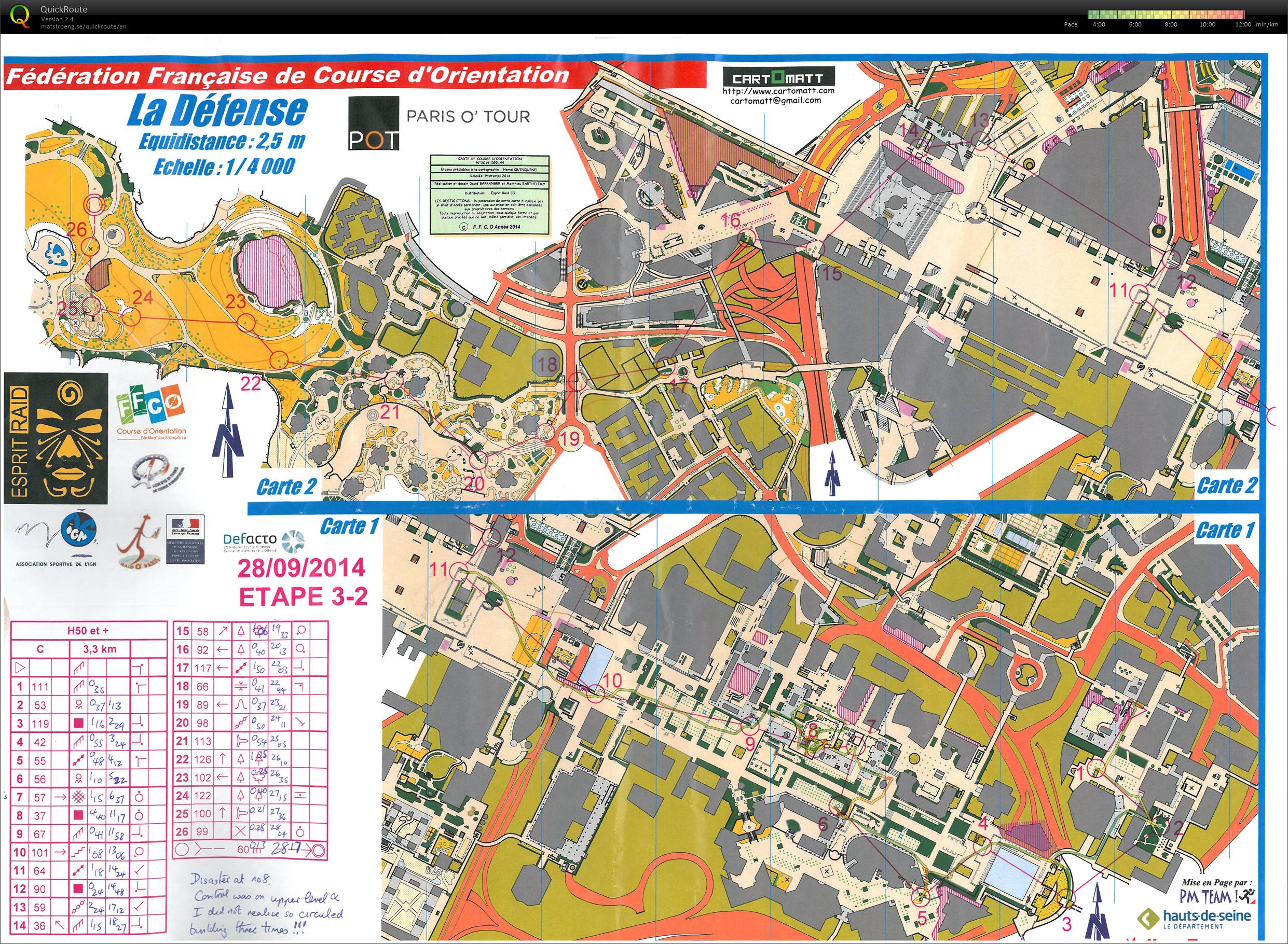 Paris O Tour - Circuit C - H55= Part 1 (28-09-2014)