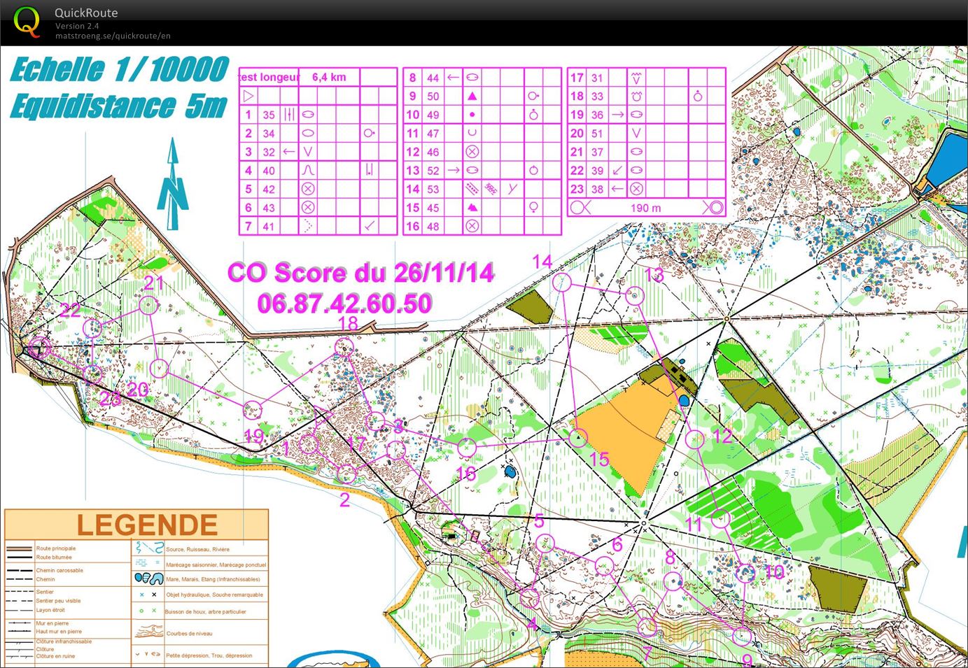 Score Manet (coté Noé) (26-11-2014)