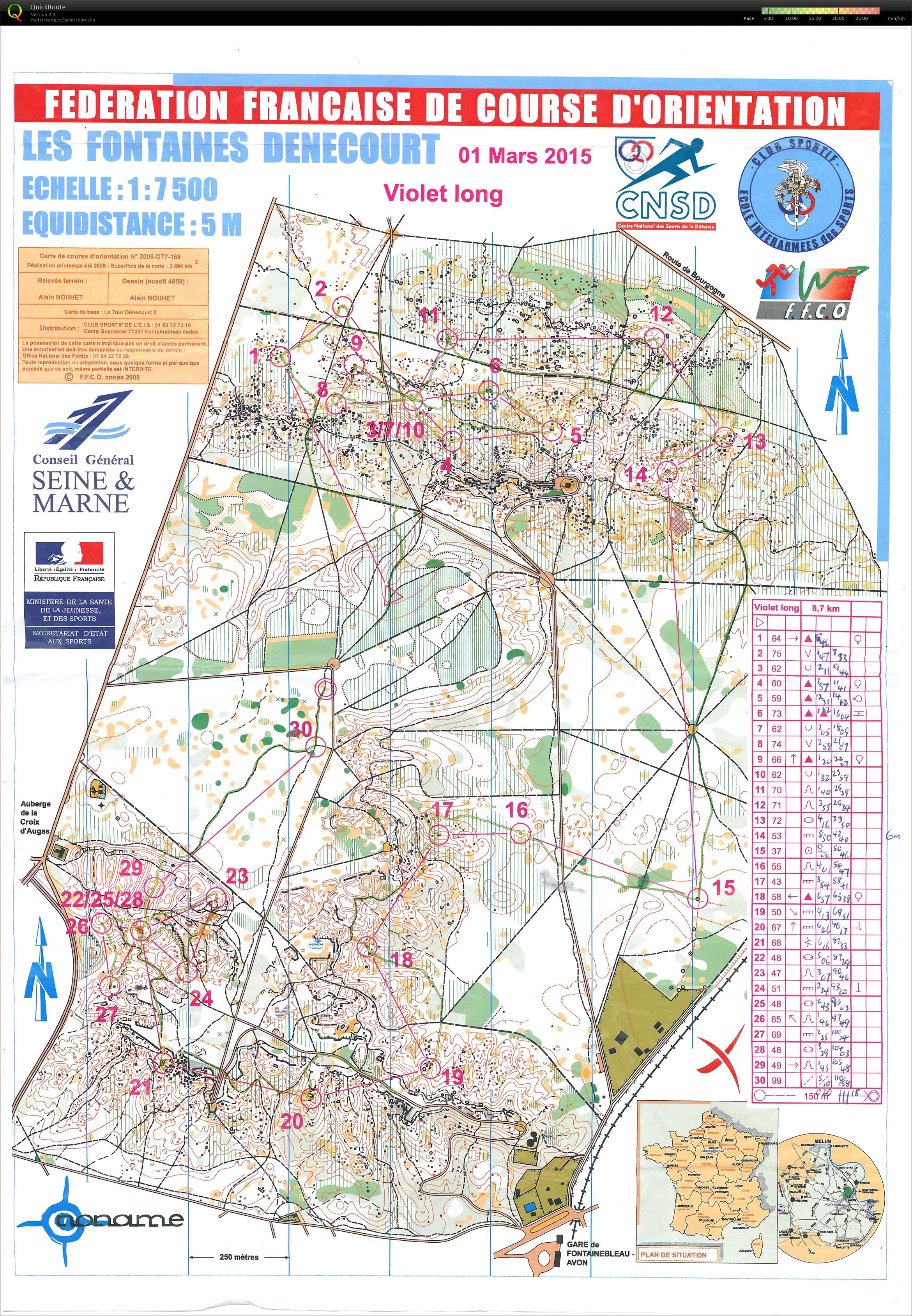 Départementale Circuit Violet Long (01-03-2015)