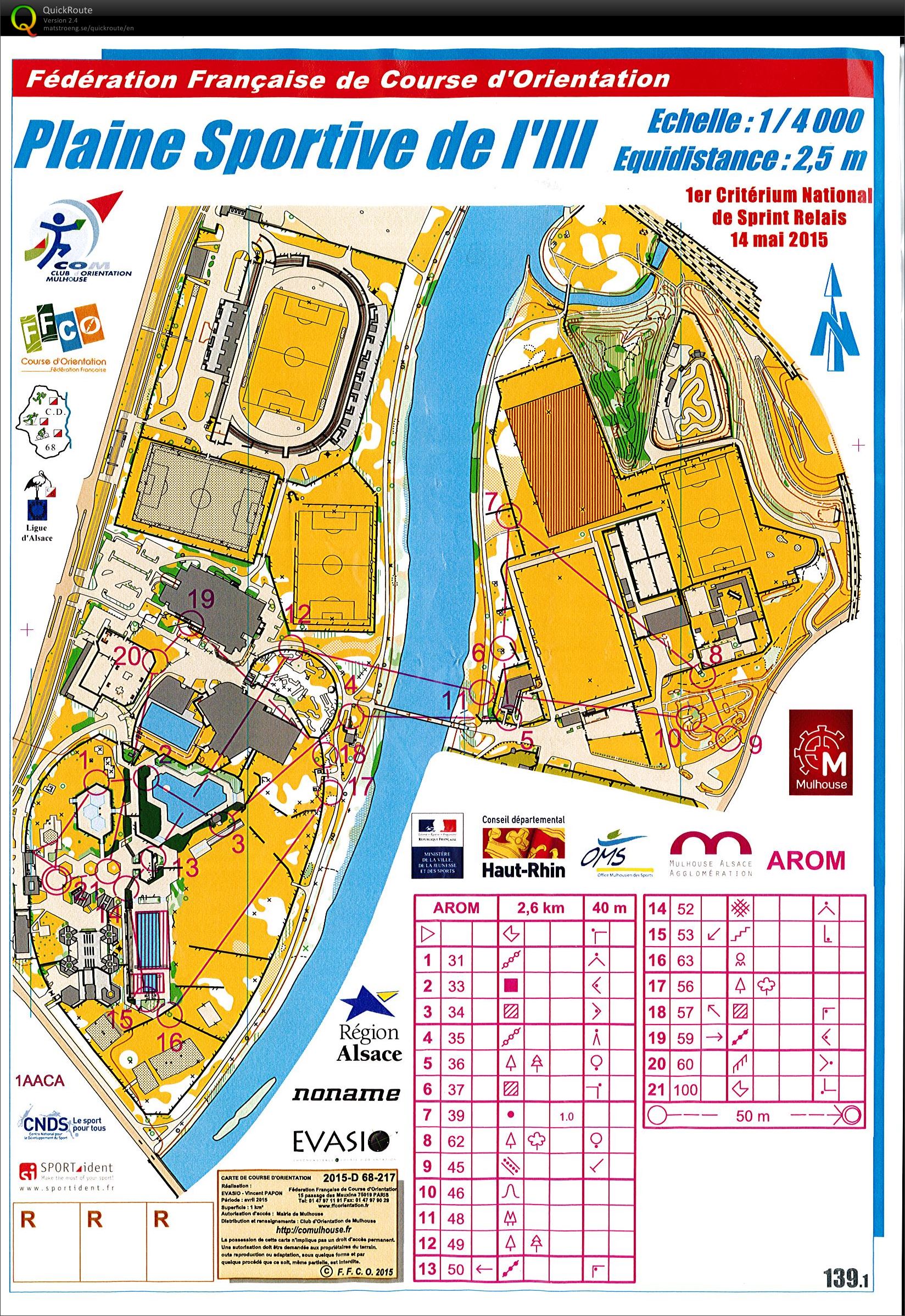 Sprint relais Mixte Mulhouse (14-05-2015)