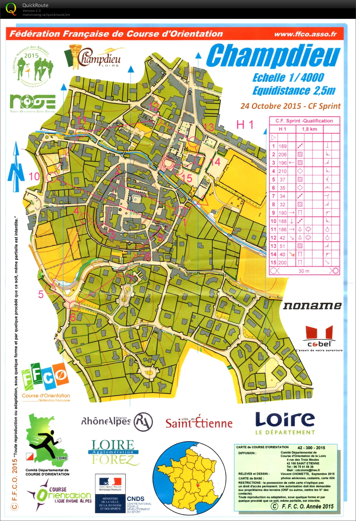 Qualification chp France sprint  (24-10-2015)