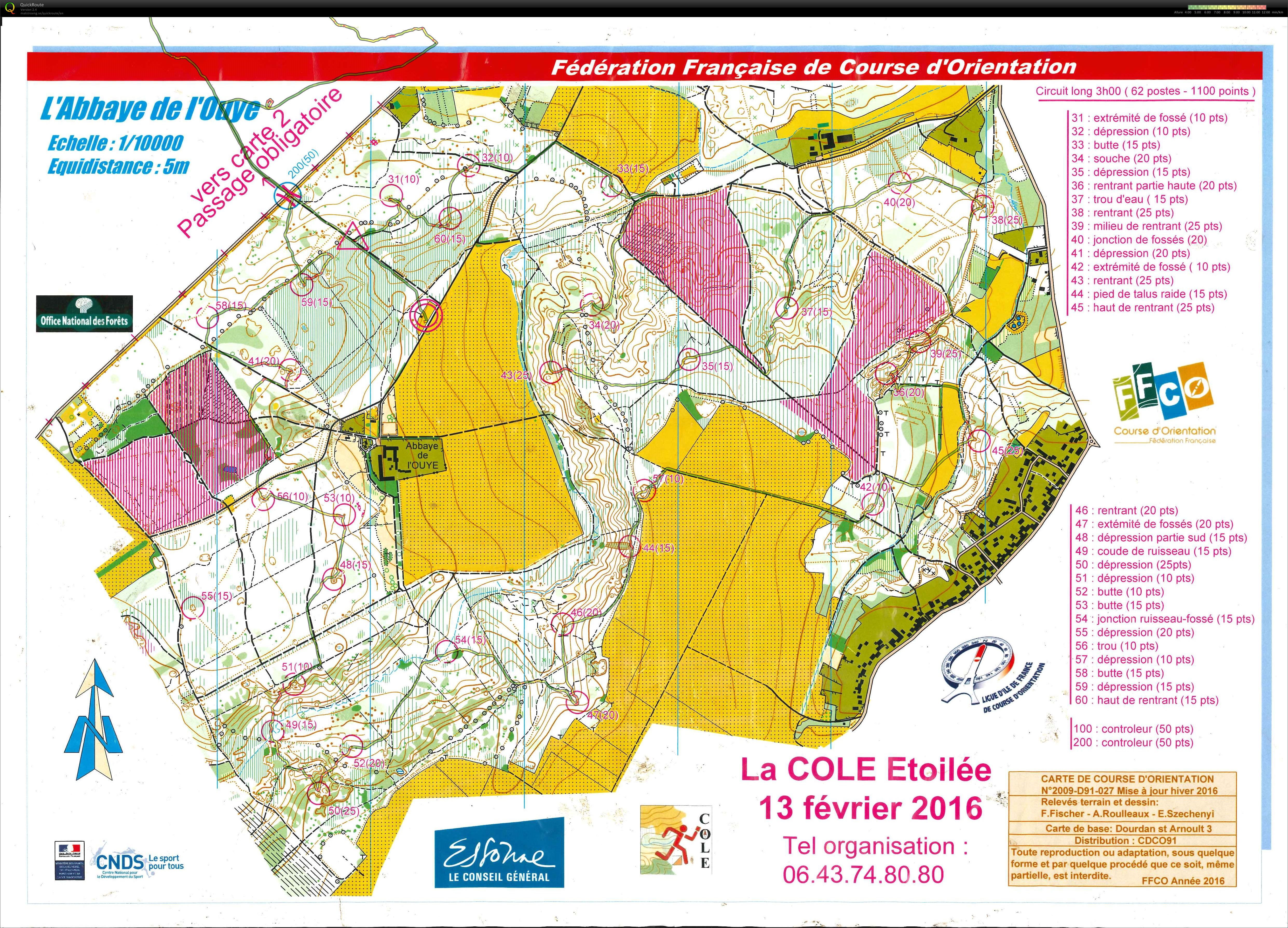 COLEtoilée - carte 1 (Abbaye de l'Ouye) (15/02/2016)