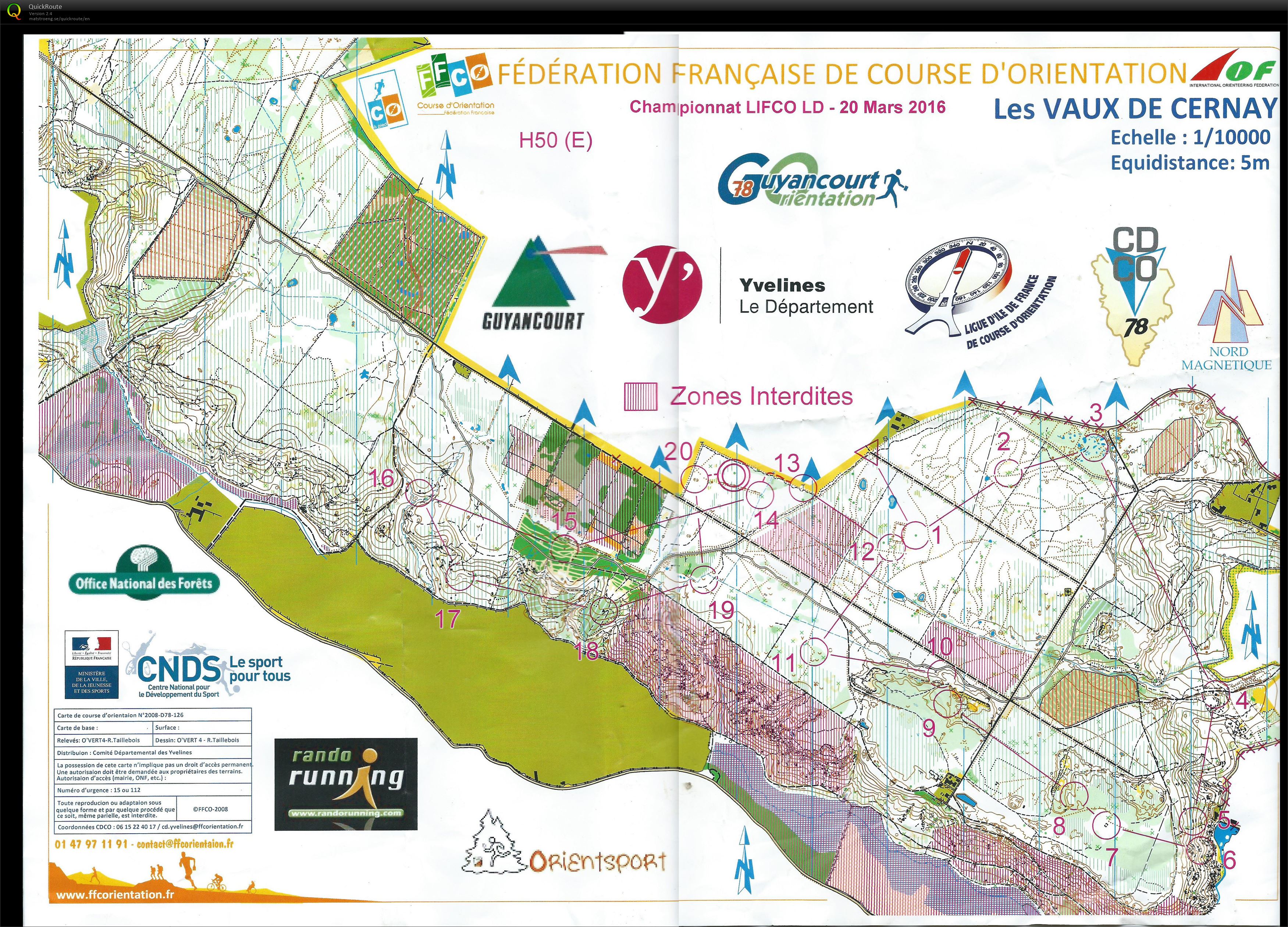 Championnat IDF LD - H50 (20/03/2016)