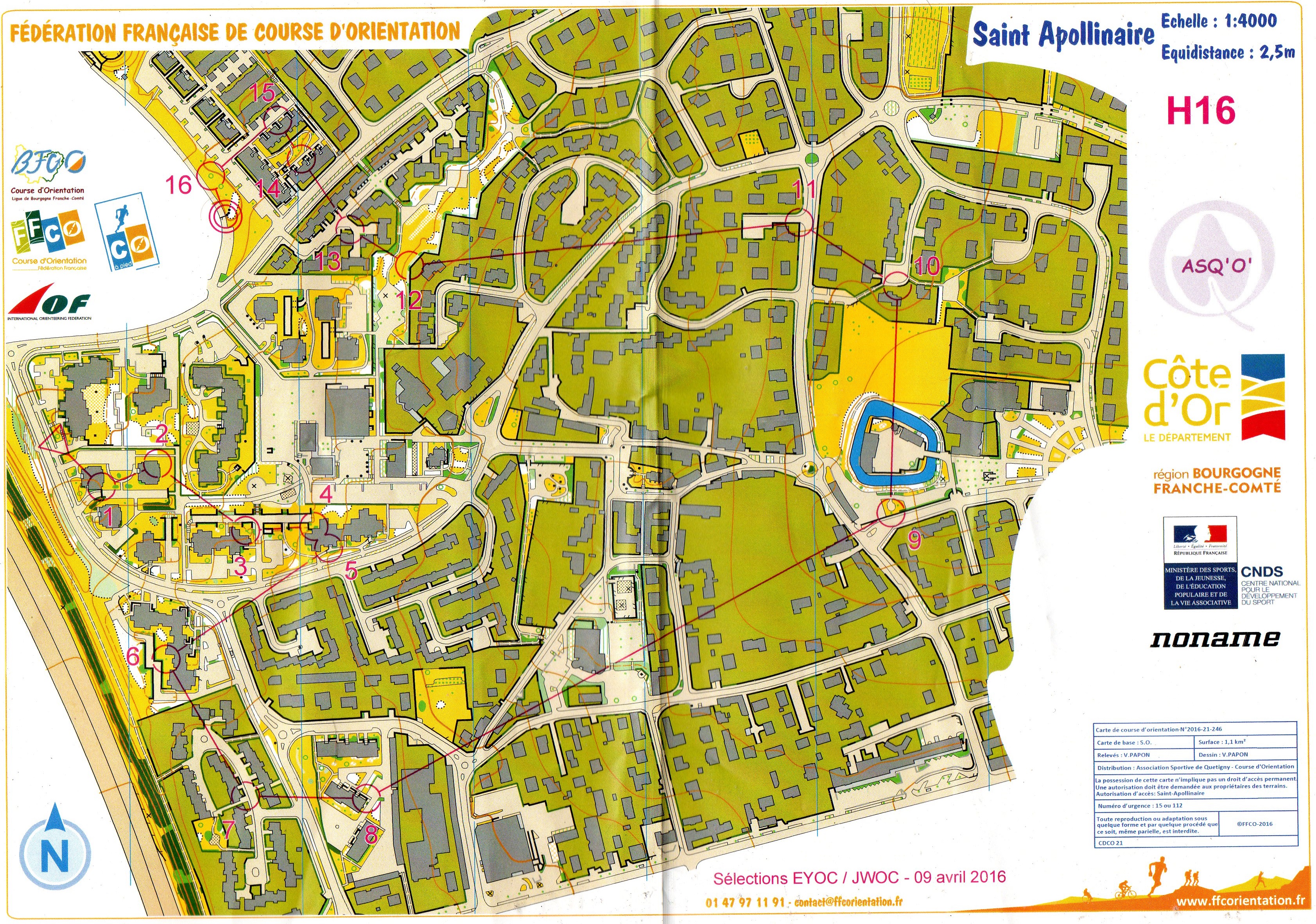 Sélecs EYOC sprint  (09-04-2016)